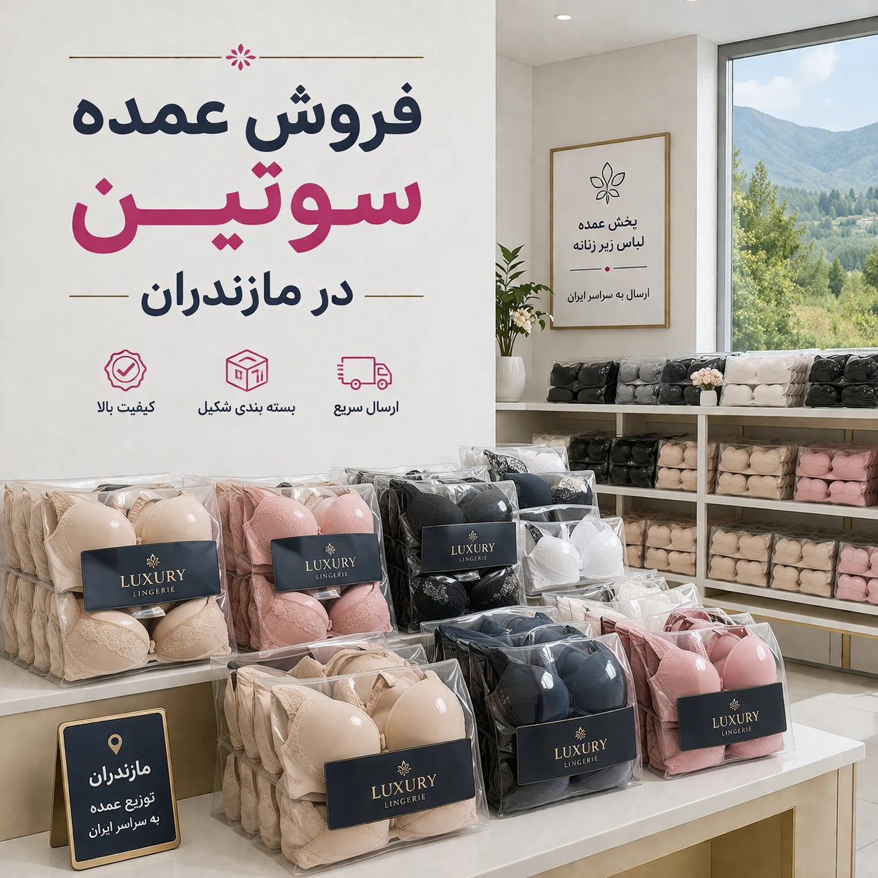 فروش عمده سوتین در مازندران